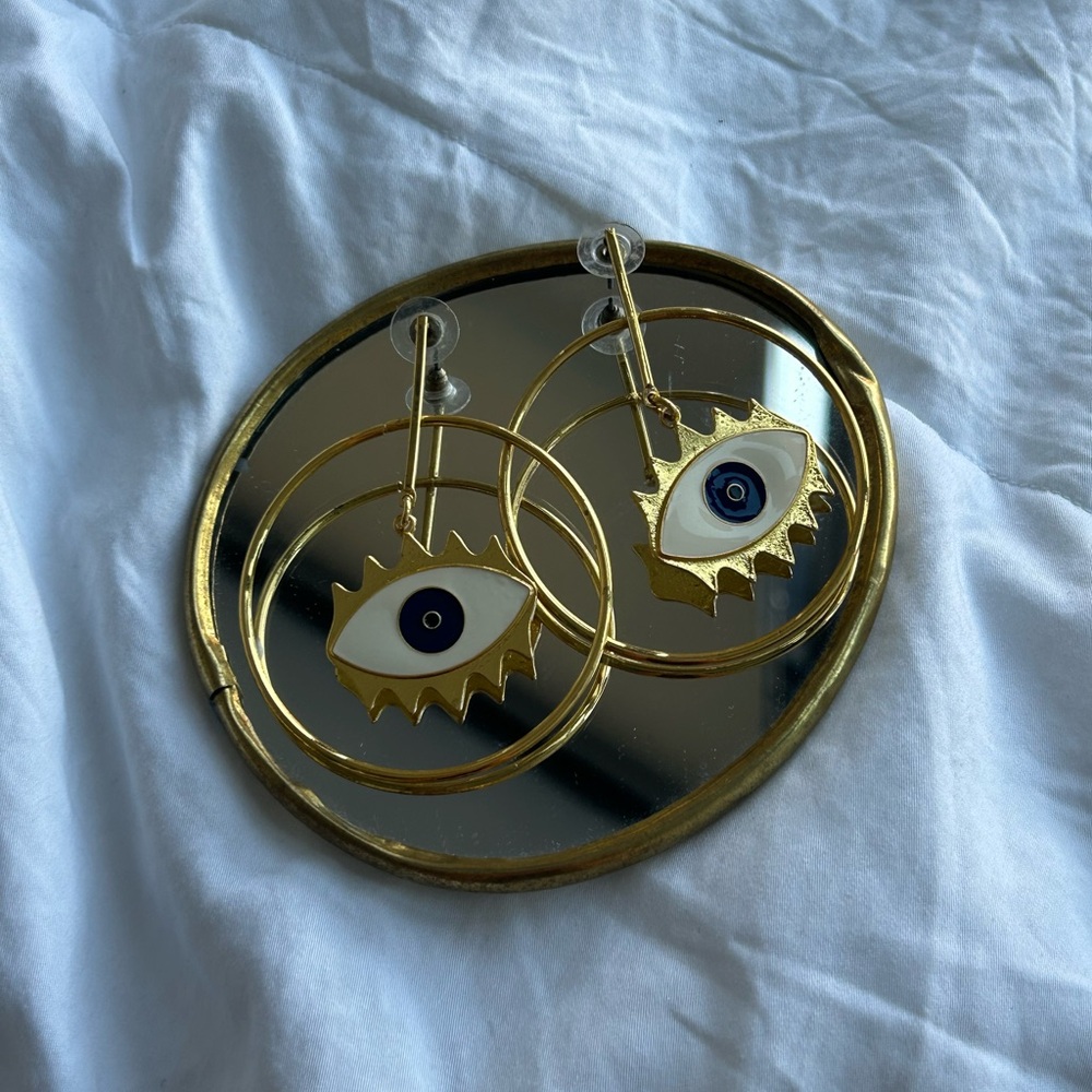 Evil Eye Hoop Earrings